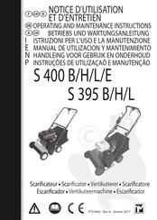 Forges des Margerides S 400 B Operating And Maintenance Instructions Manual