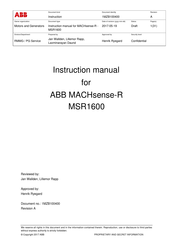 ABB MSR1600 Instruction Manual