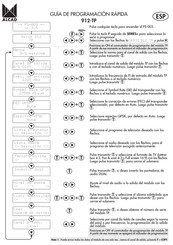 Alcad 912-TP Quick Programming Manual