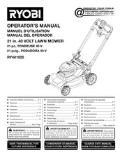 Ryobi RY401020 Operator's Manual