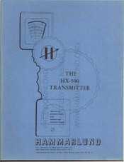 Hammarlund HX50 Technical Description And Operating Instructions
