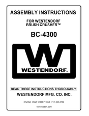 WESTENDORF BC-4300 Assembly Instructions Manual