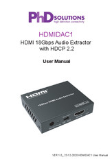 PhD Solutions HDMIDAC1 User Manual