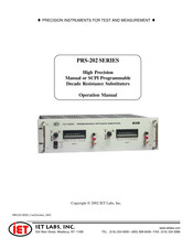 IET Labs PRS-202 Series Operation Manual