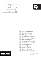 Brink 2204 Fitting Instructions Manual