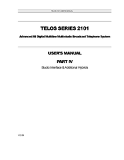 Telos 2101 Series User Manual