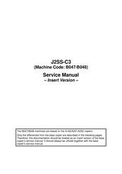 Ricoh J2SS-C3 Service Manual
