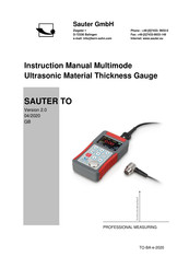 Sauter TO-EE Instruction Manual