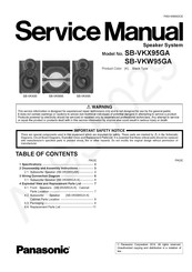 Panasonic SB-VKW95GA Service Manual