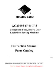 HIGHLEAD GC20698-6 Instruction Manual Parts Catalog