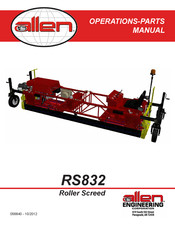 Allen Engineering Corporation RS832 Operations & Parts Manual