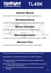 Upright TL49K Operator's Manual