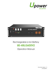 Upower Ecoline UE-48Li3600V2 Operation Manual