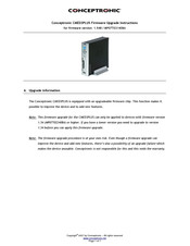 Conceptronic CMED3PLUS Firmware Upgrade Instructions