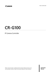Canon CR-G100 Instruction Manual