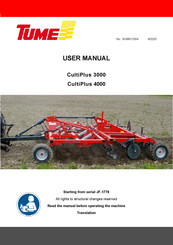 Tume CultiPlus 3000 User Manual