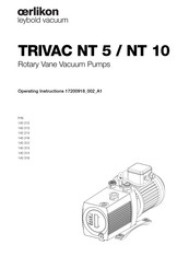 Oerlikon TRIVAC NT 5 Operating Instructions Manual
