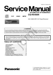 Panasonic CQ-RX400N Service Manual