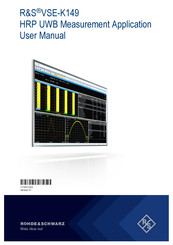 Rohde & Schwarz VSE-K149 User Manual