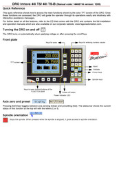 Fagor Innova 40i TS Quick Reference