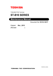 Toshiba ST-B10 SERIES Maintenance Manual