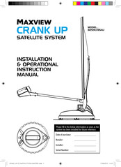 Maxview Crank-Up B2590/85AU Installation & Operational & Instructions Manual