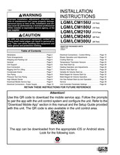 Lennox LGM156U Installation Instructions Manual
