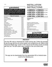 Lennox LCM102U Installation Instructions Manual