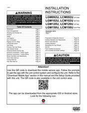 Lennox LCM120U Installation Instructions Manual