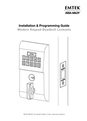 Assa Abloy Emtek Modern Keypad Entryset Installation & Programming Manual