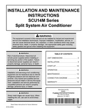 Lennox SCU14M-036 Installation And Maintenance Instructions Manual
