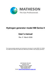 Matheson NMH2-500 User Manual