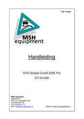 MSH equipment GYS GySpot Combi 230E Pro User Manual