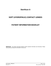 CooperVision PIB01054 Patient Information Booklet