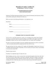 CooperVision Biomedics 55 Asphere Patient Information Booklet