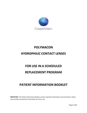 CooperVision POLYMACON Patient Information Booklet
