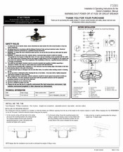 Homedepot F3501 Installation & Operating Instructions