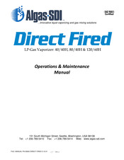 Algas SDI Direct Fired 80/40H Operation & Maintenance Manual