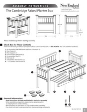 New England Arbors The Cambridge Raised Planter Box Assembly Instructions