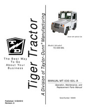 Taylor-Dunn TC-030-60L Operation, Maintenance, And Replacement Parts Manual