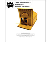 Blotz Old West Store #7 Assembly Instructions Manual