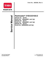 Toro 03200 Reelmaster 3100-D Service Manual