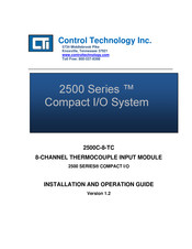 Control Technology 2500C-8-TC Installation And Operation Manual
