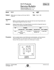 Sony D-311 Service Bulletin