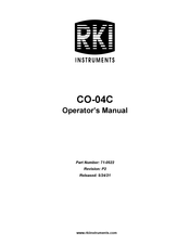 RKI Instruments CO-04C Operator's Manual