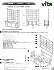 Vita Huron Planter With Trellis Assembly Instructions