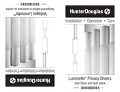 HunterDouglas Luminette Installation Operation Care