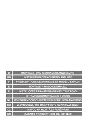 Hoover HBP60 Instruction On Mounting And Use Manual
