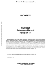 Motorola M-CORE MMC2001 Series Reference Manual