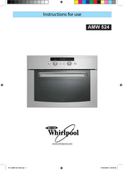 Whirlpool AMW 524 Instructions For Use Manual